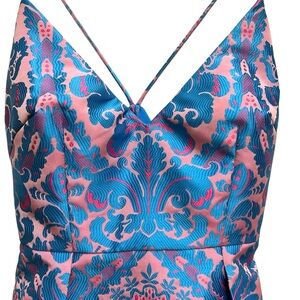 Free People Floral Brocade Mini Dress